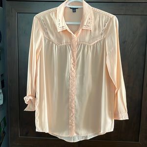 American Eagle Outfitters metallic detail button down shirt